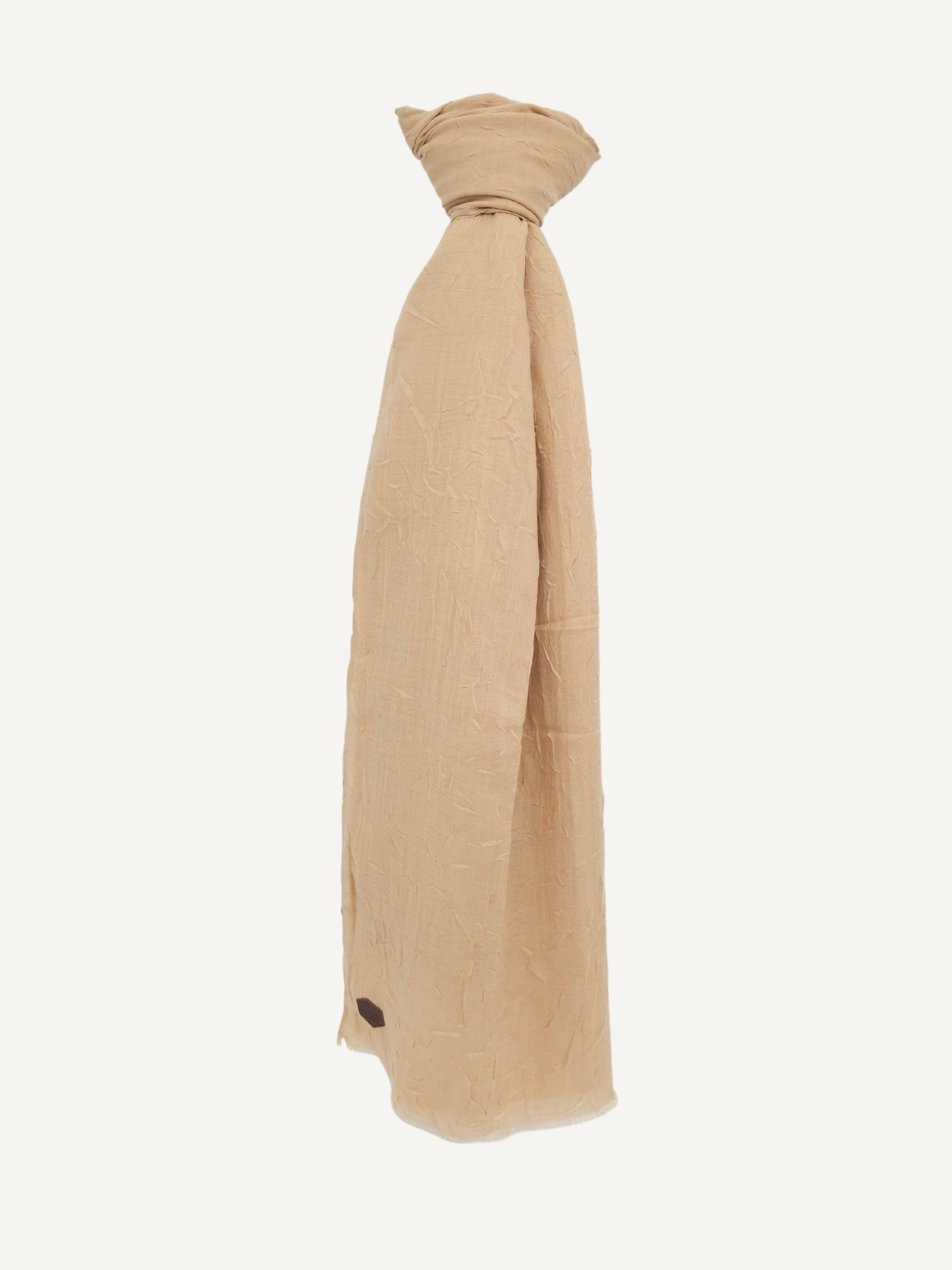 Bamboo Wrinkled Shawl - Peach