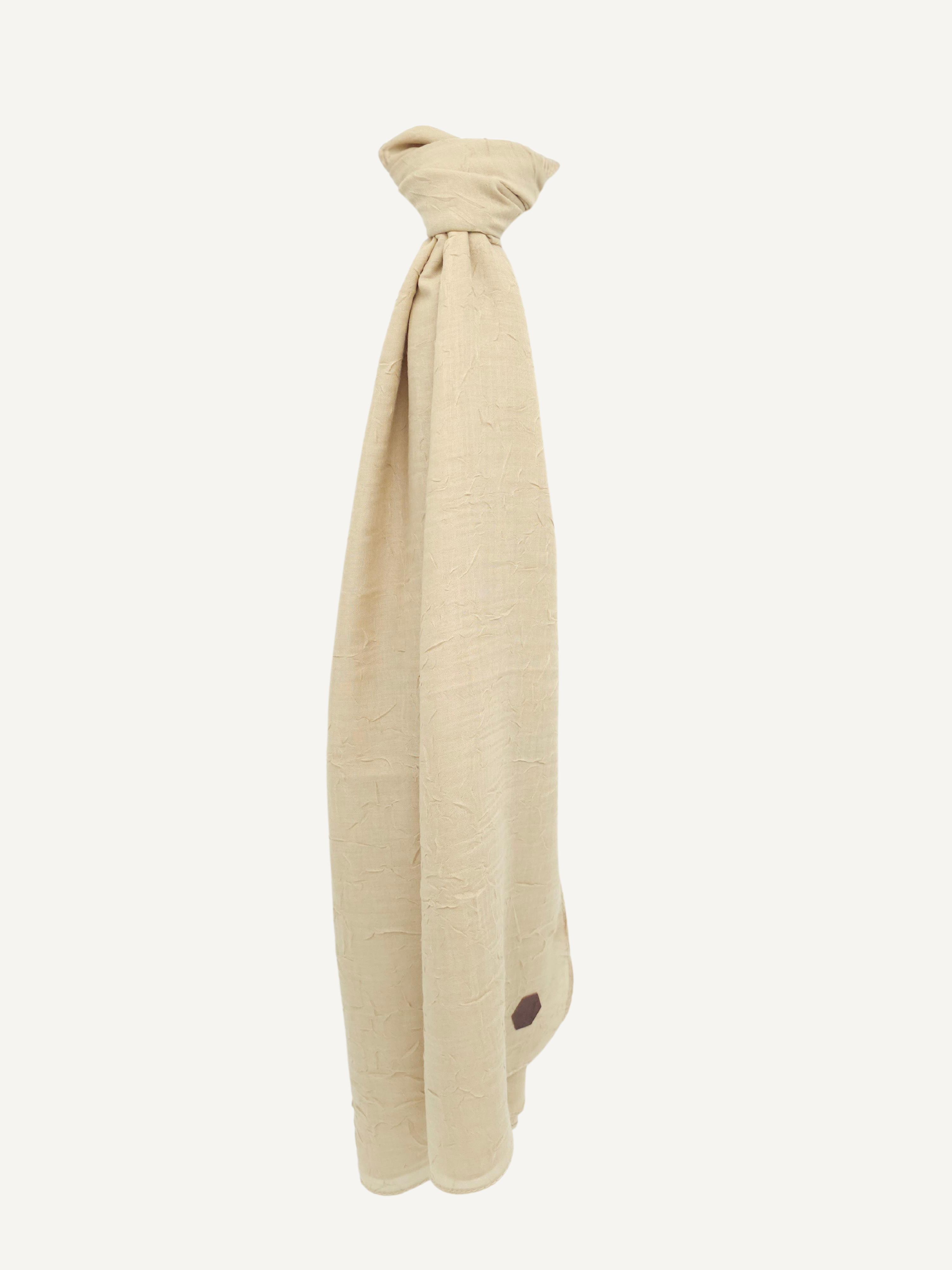 Bamboo Wrinkled Scarf - Out Straw