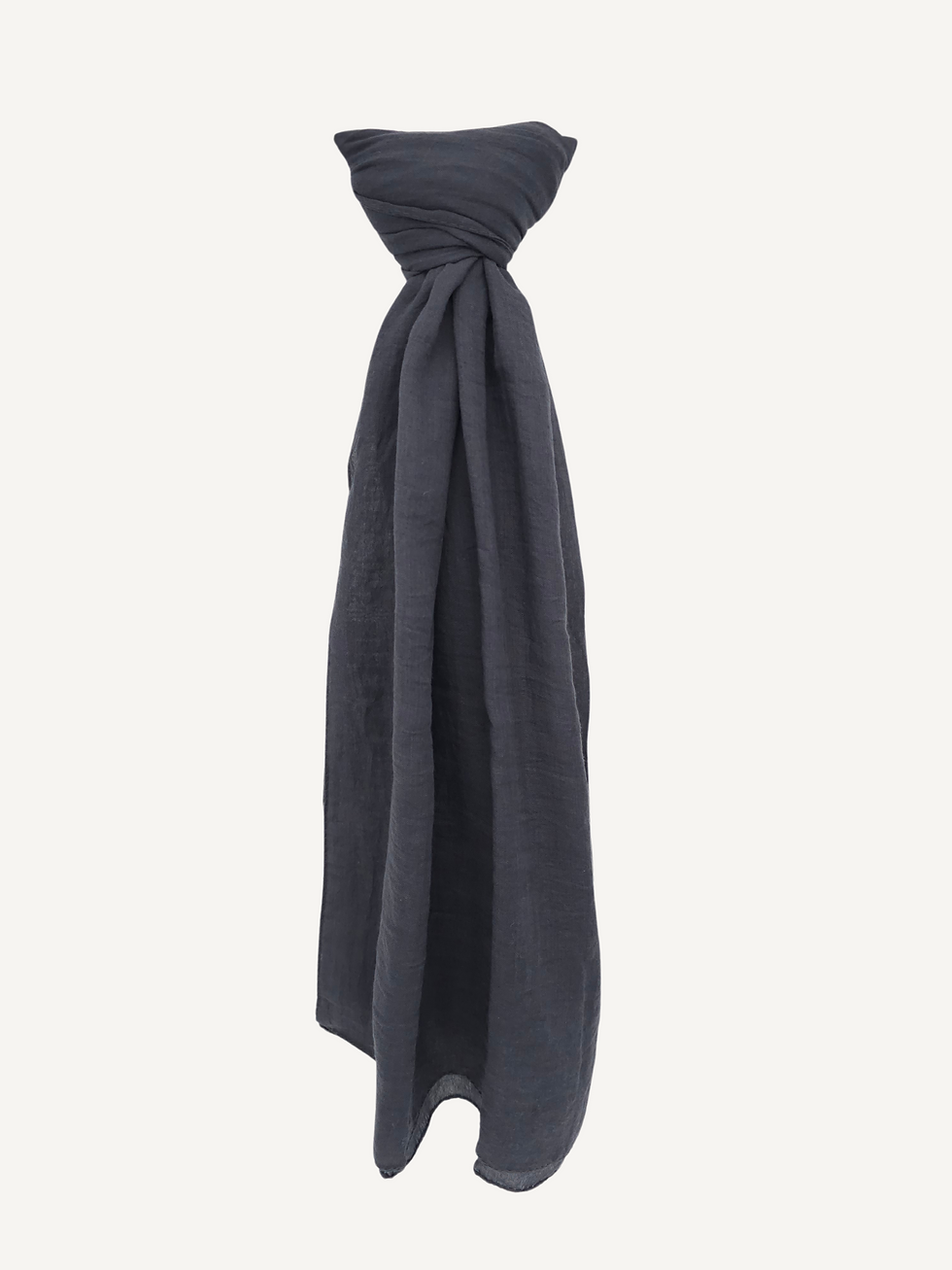 Cotton Wrinkled Shawl - Smoke Grey