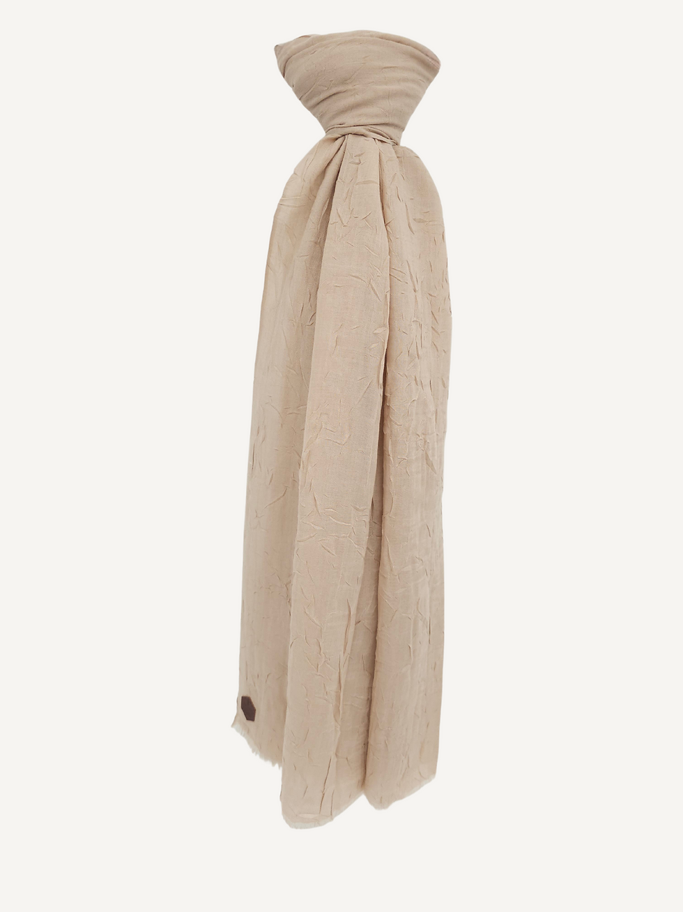 Bamboo Wrinkled Shawl - Beige