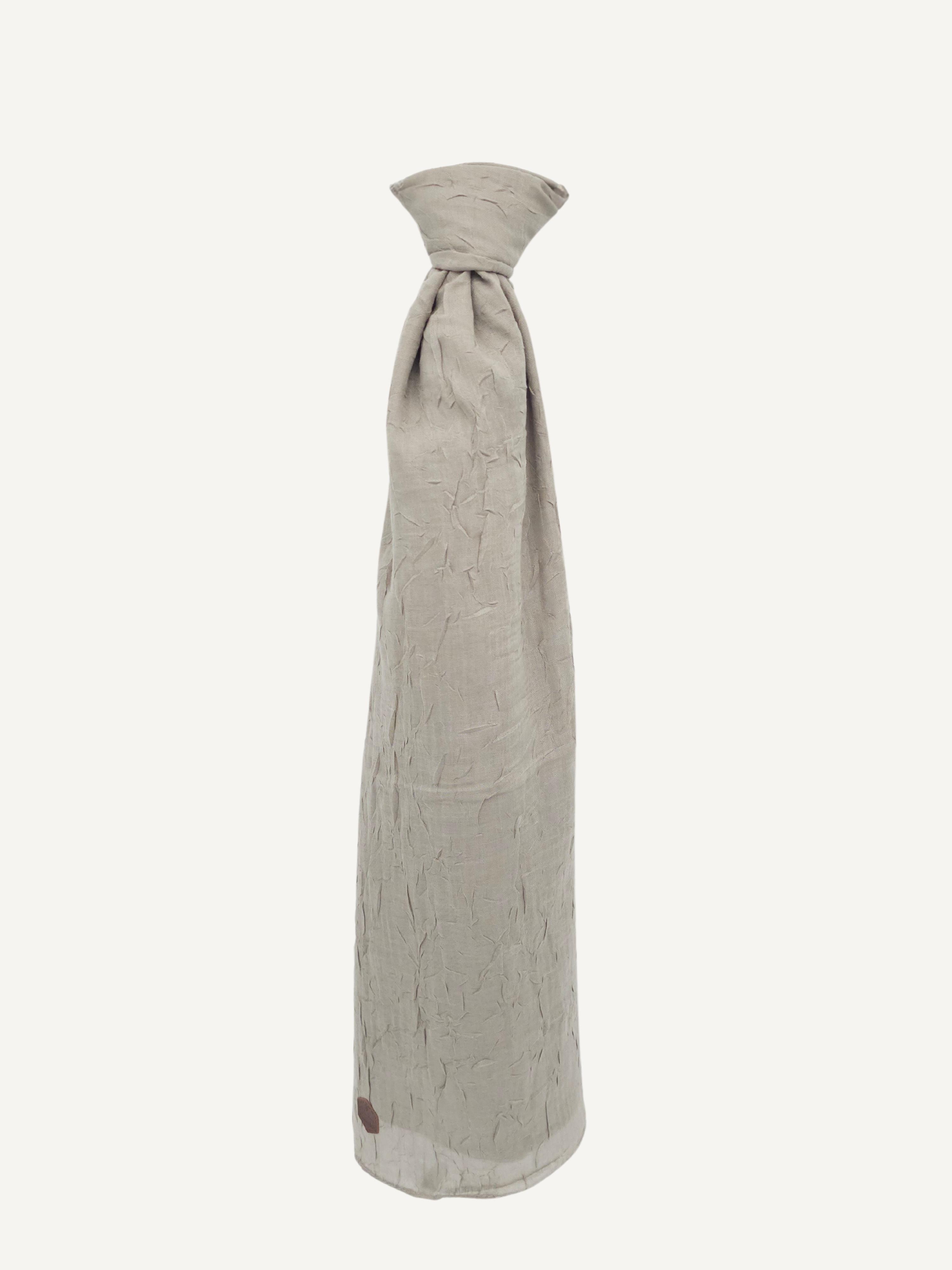 Bamboo Wrinkled Scarf - Light Mink