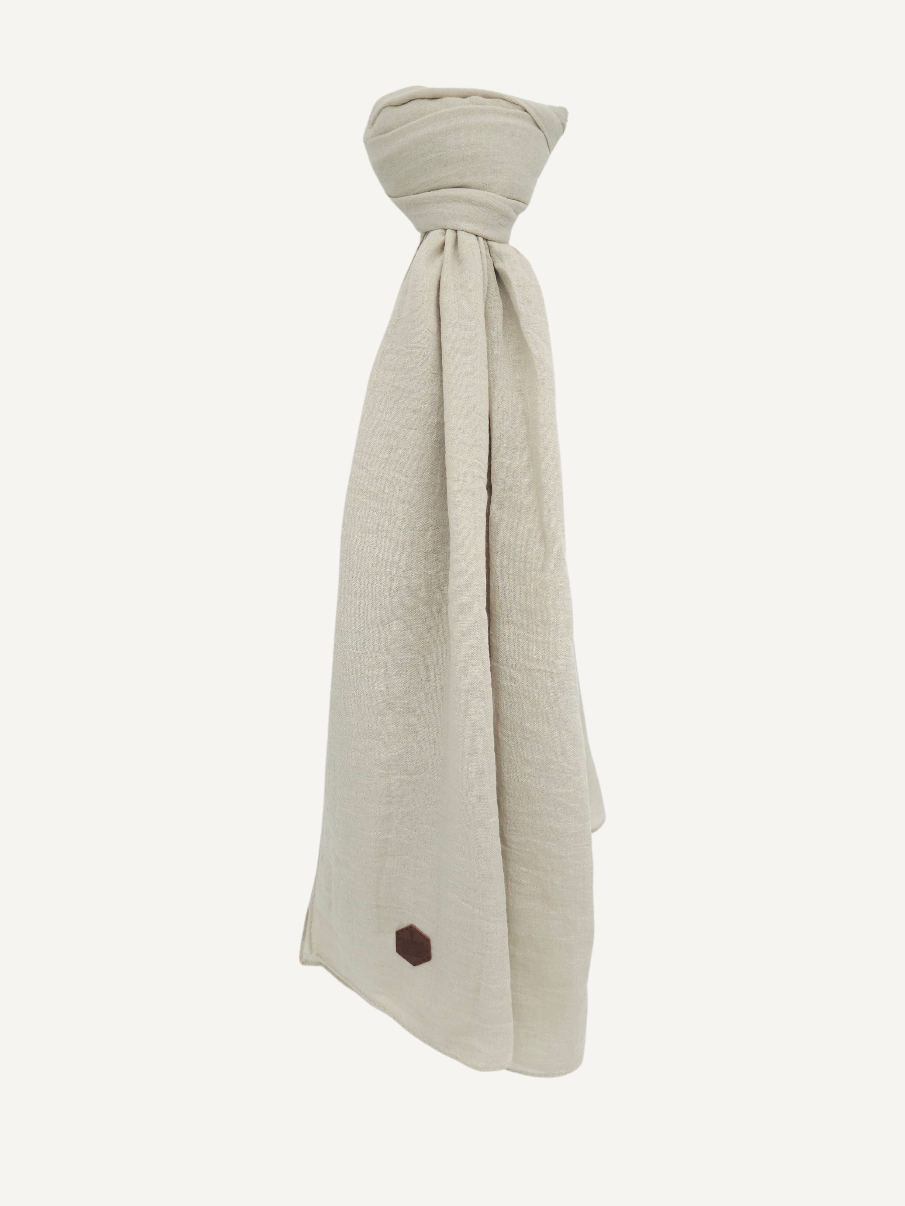 Cotton Wrinkled Shawl - Stone