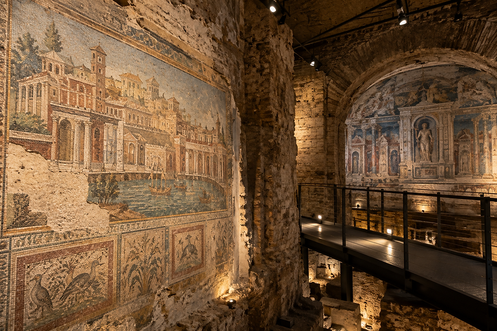 Terme di Traiano, torna visibile il Grande Mosaico: Roma riapre uno straordinario spazio archeologico