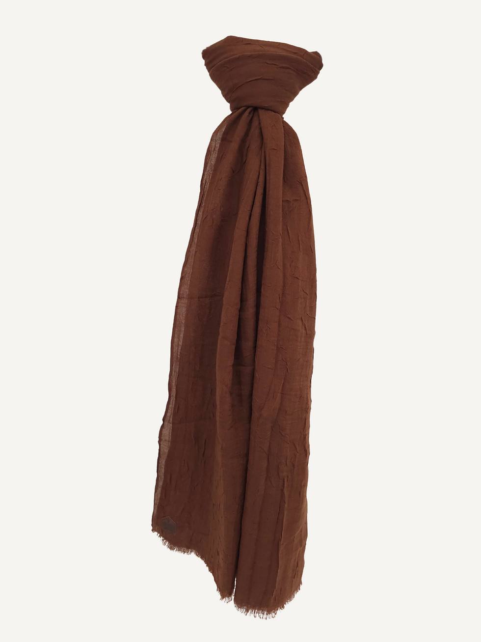 Bamboo Wrinkled Shawl - Bitter Chocolate