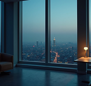 View of a major city