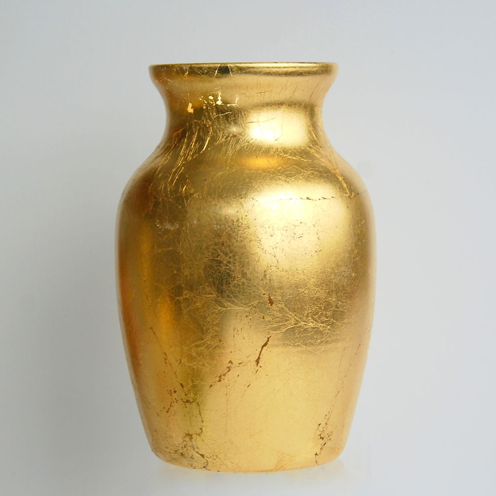 Thumbnail: GILT 7" Gold Gilded Flower Vase