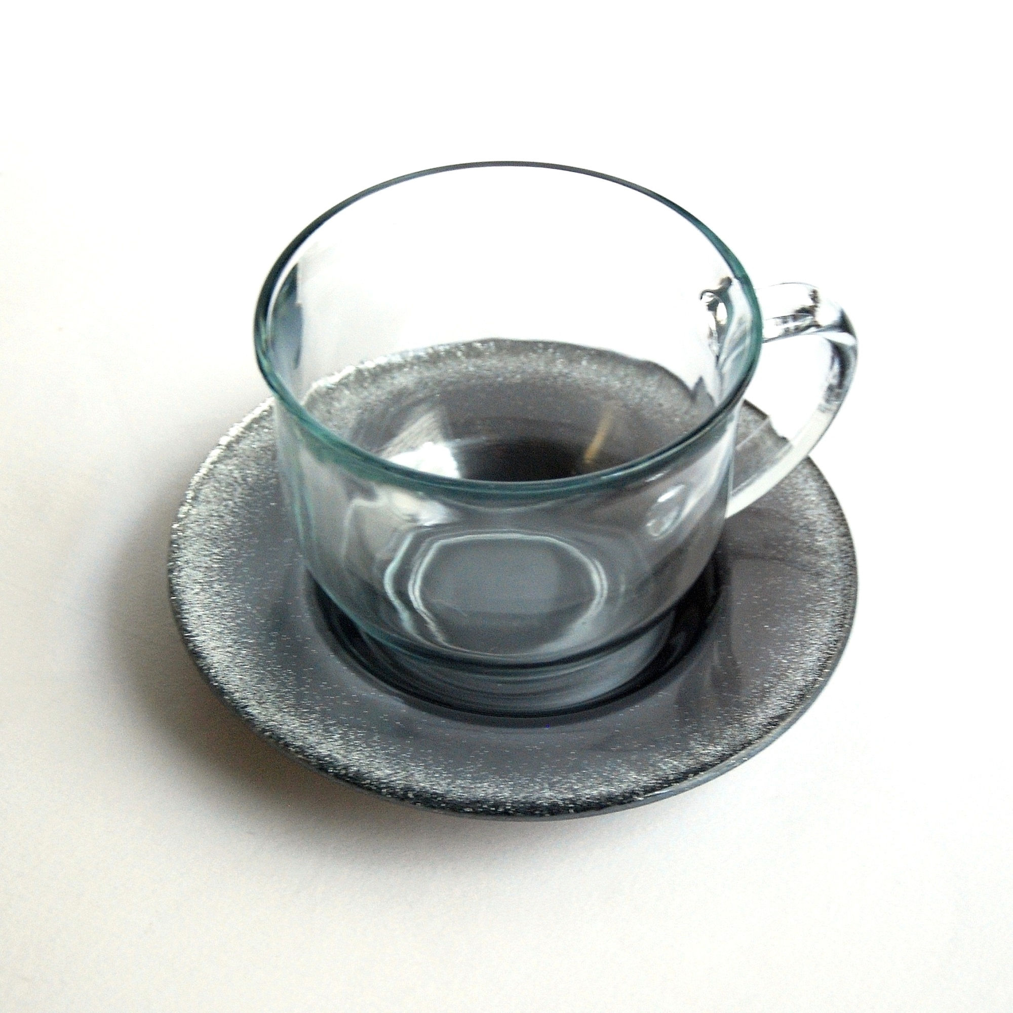 Set/2 RITZ 18oz Jumbo Cup and Saucer Taupe