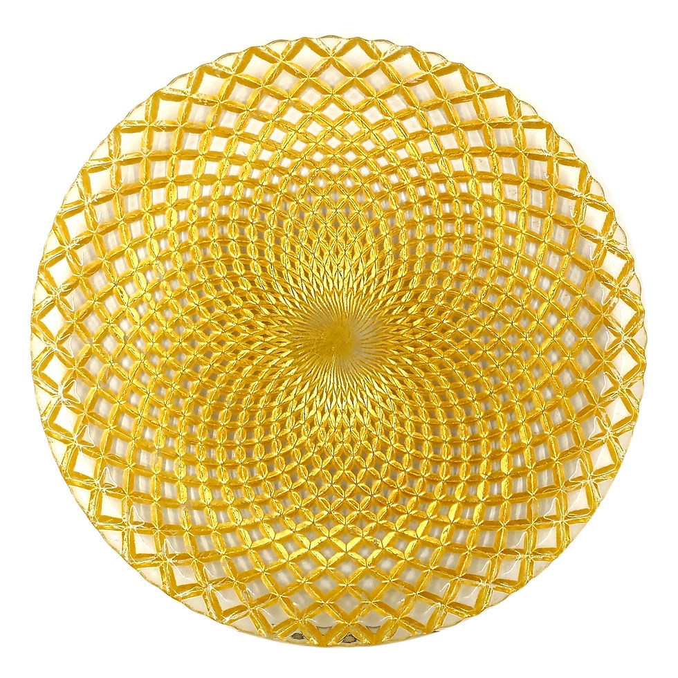 Thumbnail: PAVO Gilded Glass Dinner Plate Gold