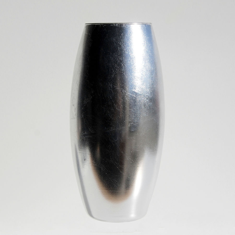 Thumbnail: GILT 10" Gilded Glass Flower Vase