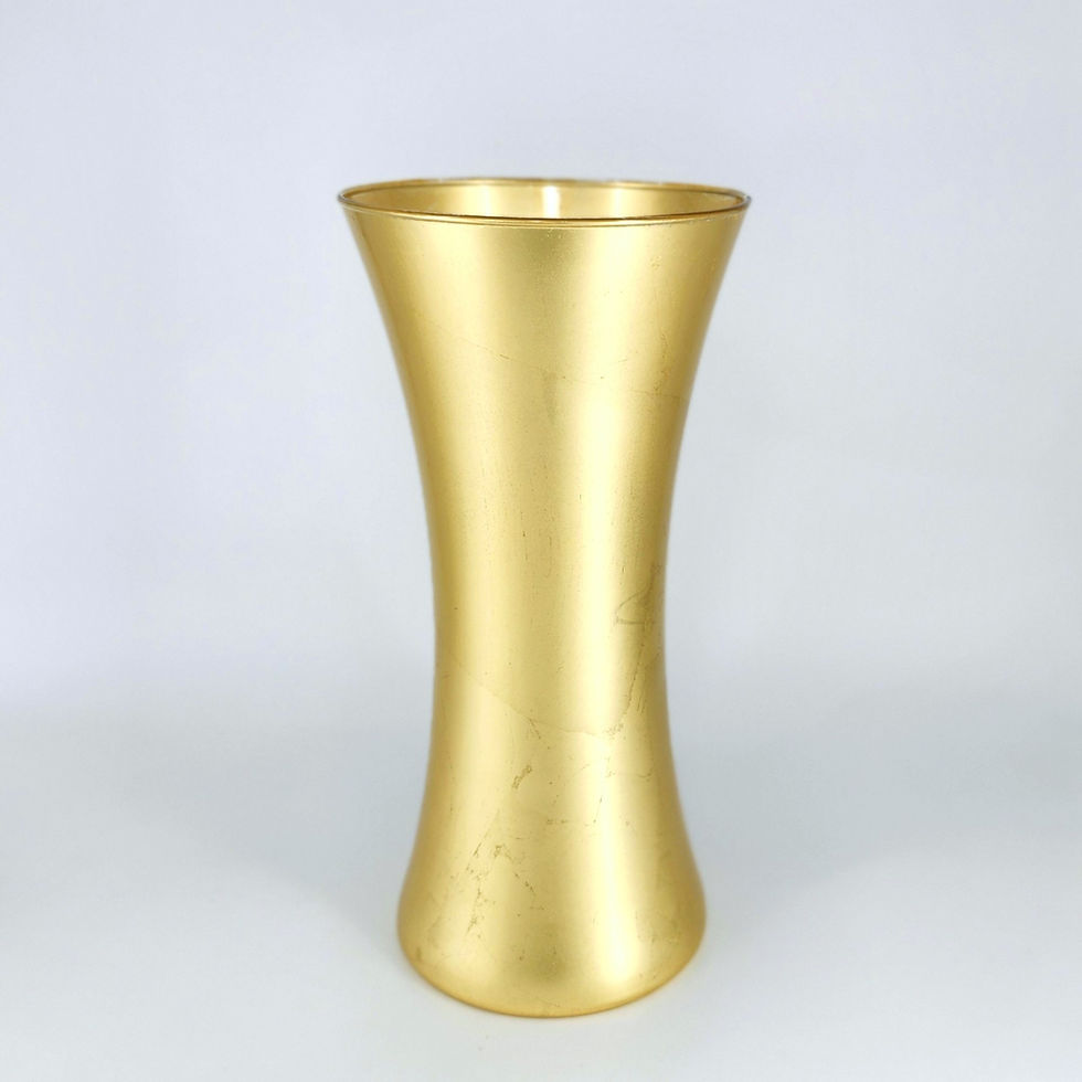 Thumbnail: PATTY 15" Solid Gold Gilded Glass Bouquet Vase
