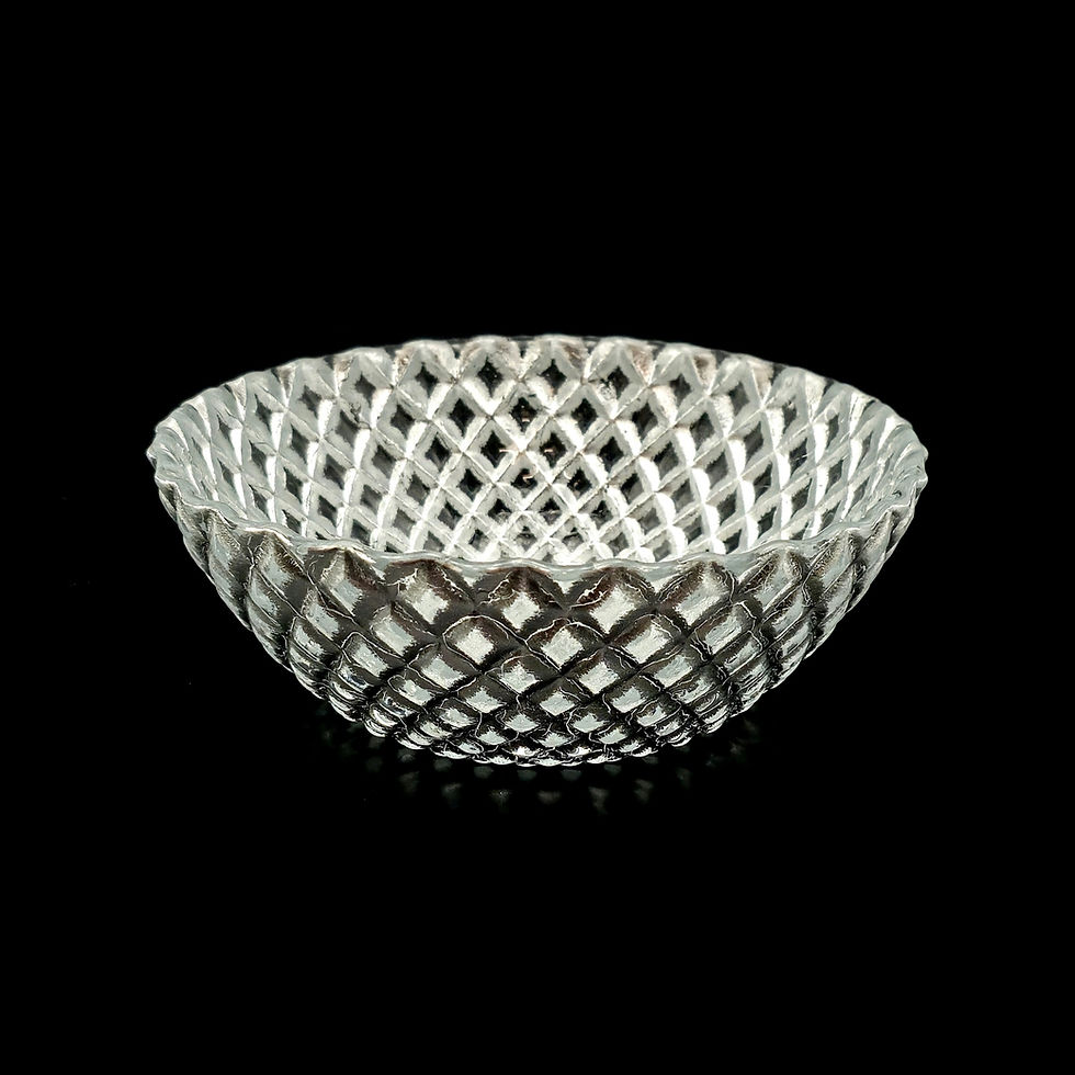 Thumbnail: PAVO Gilded Glass Side Bowl Silver