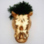 Thumbnail: RHINO Gold Gilded Indoor/Outdoor Wall Planter