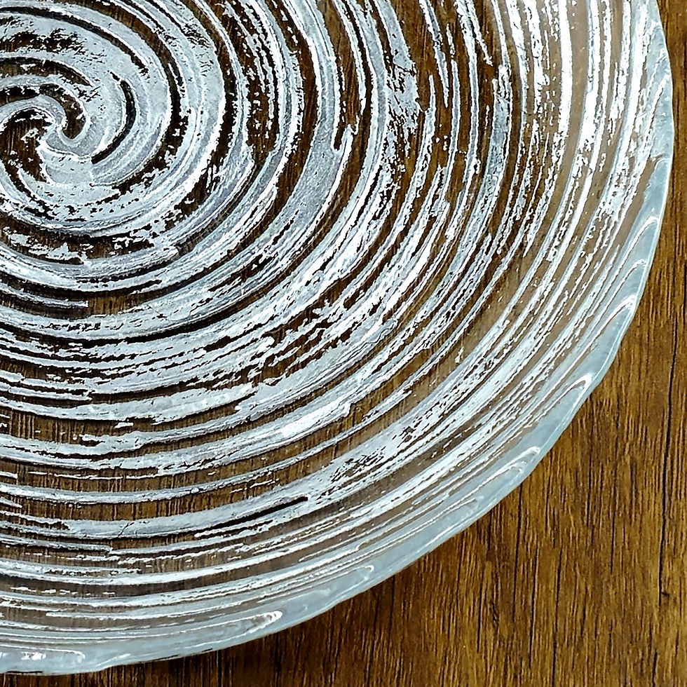 Thumbnail: VOLUTE Gilded Glass Dinner Plate Silver
