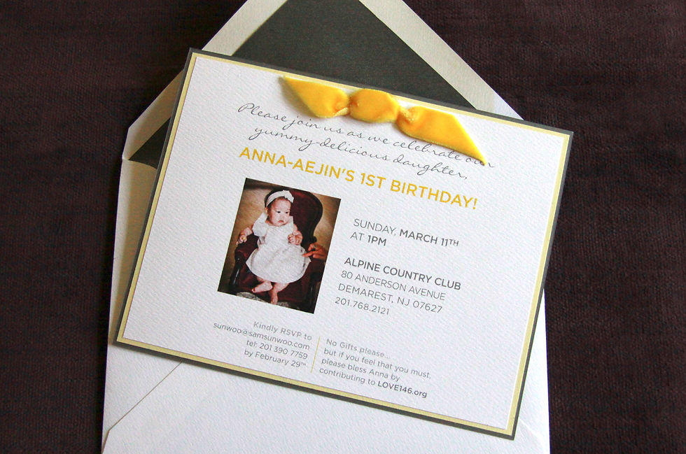 First Birthday Invitation Card