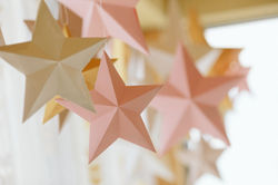 Hanging 3D Stars Detail.