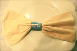 Butterfly Motif Ribbon Napkin