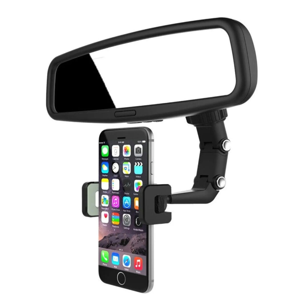 360° Rotating Rearview Mirror Phone Mount