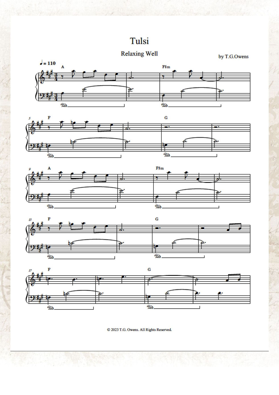 Tulsi sheet music
