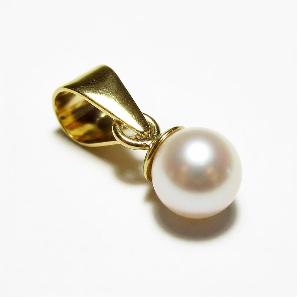 Thumbnail: 14K Solid gold smooth bail size 5.6x2.8 mm with 3 mm bead cup, Solid gold Bai...