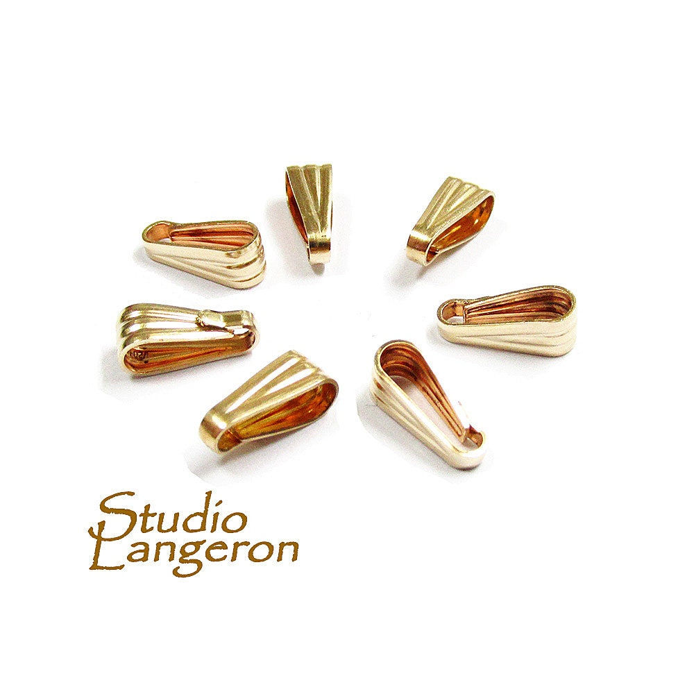 14K Gold Filled Snap-On Pendant Bail 10.5x4.0 mm - 1 Piece
