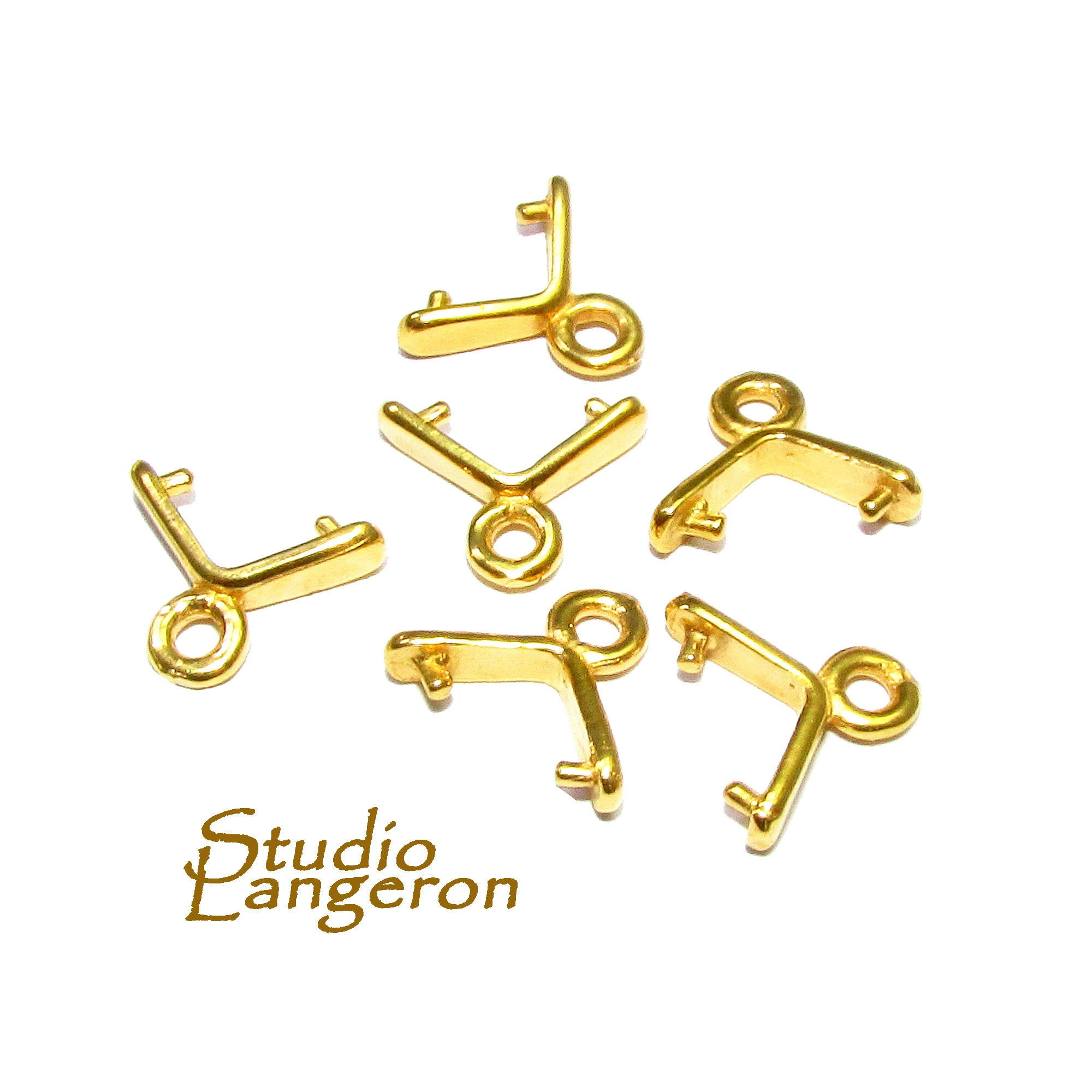 14K Yellow Gold Filled Small Pendant Bail for Jewelry Making - 1 Piece