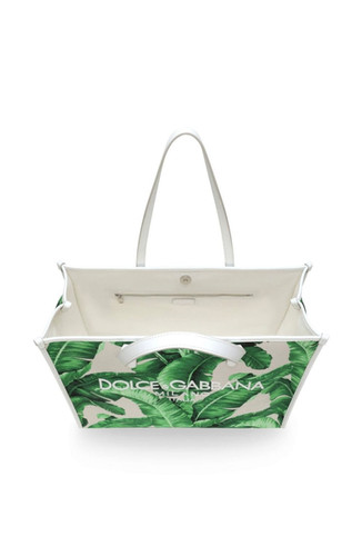 DOLCE & GABBANA Mint Tote Bag Grained Dolce&Gabbana Floral Denim