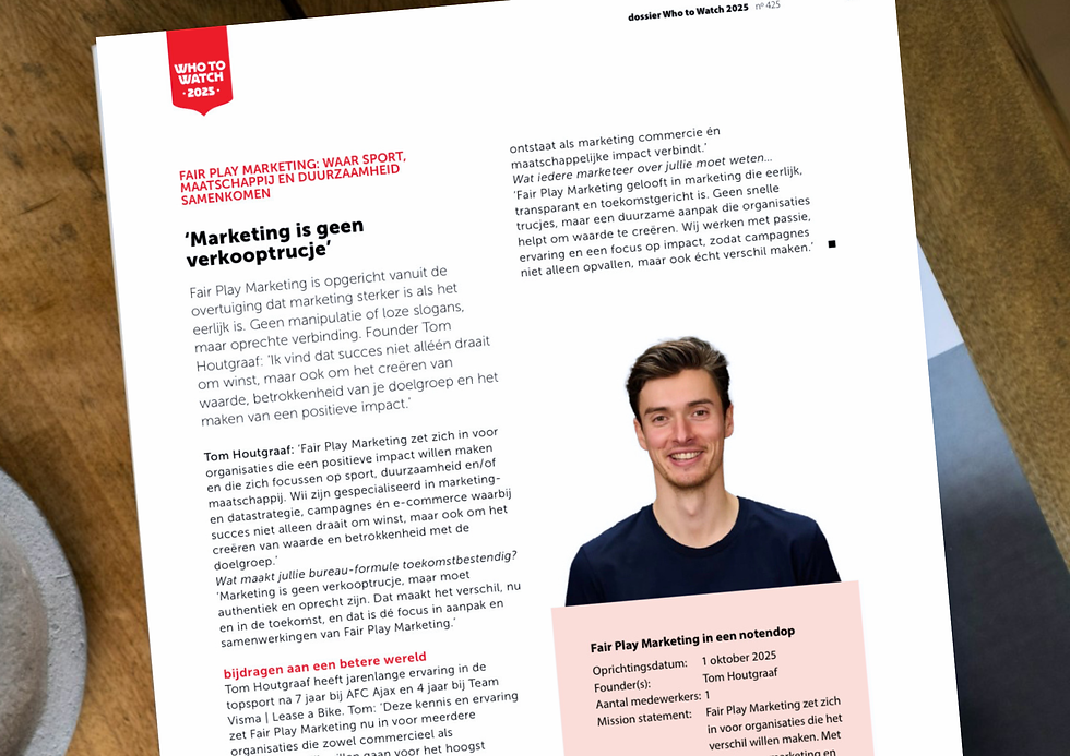 Fair Play Marketing is geselecteerd als 1 van de 21 opkomende bureaus