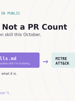 Alert to skills.md to MITRE ATT&CK flow — my Hacktoberfest 2026 open-source detection skill, DataSec Chronicles