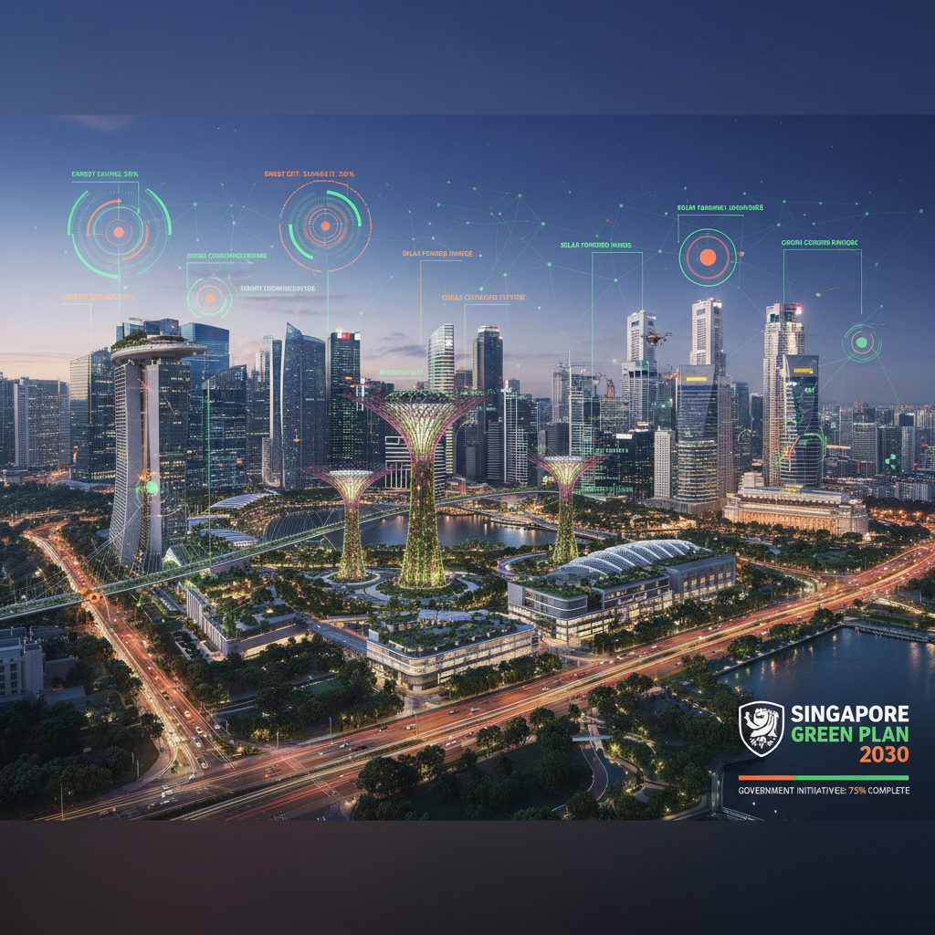 a digital representation of Singapore