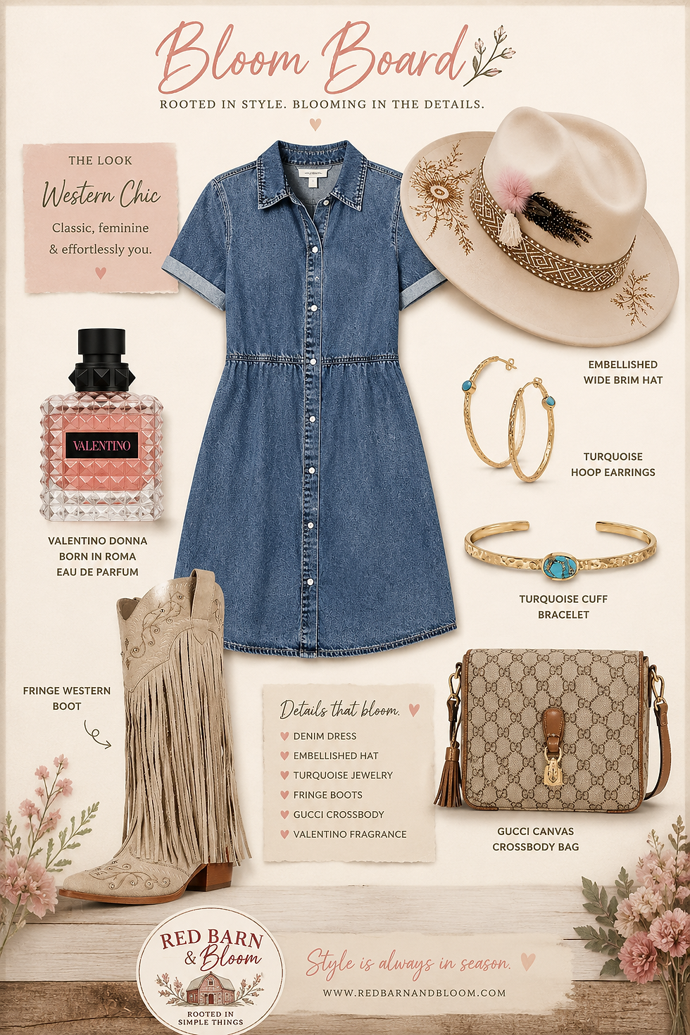 🤎 Western Chic: The Denim Dress Outfit That Does It All