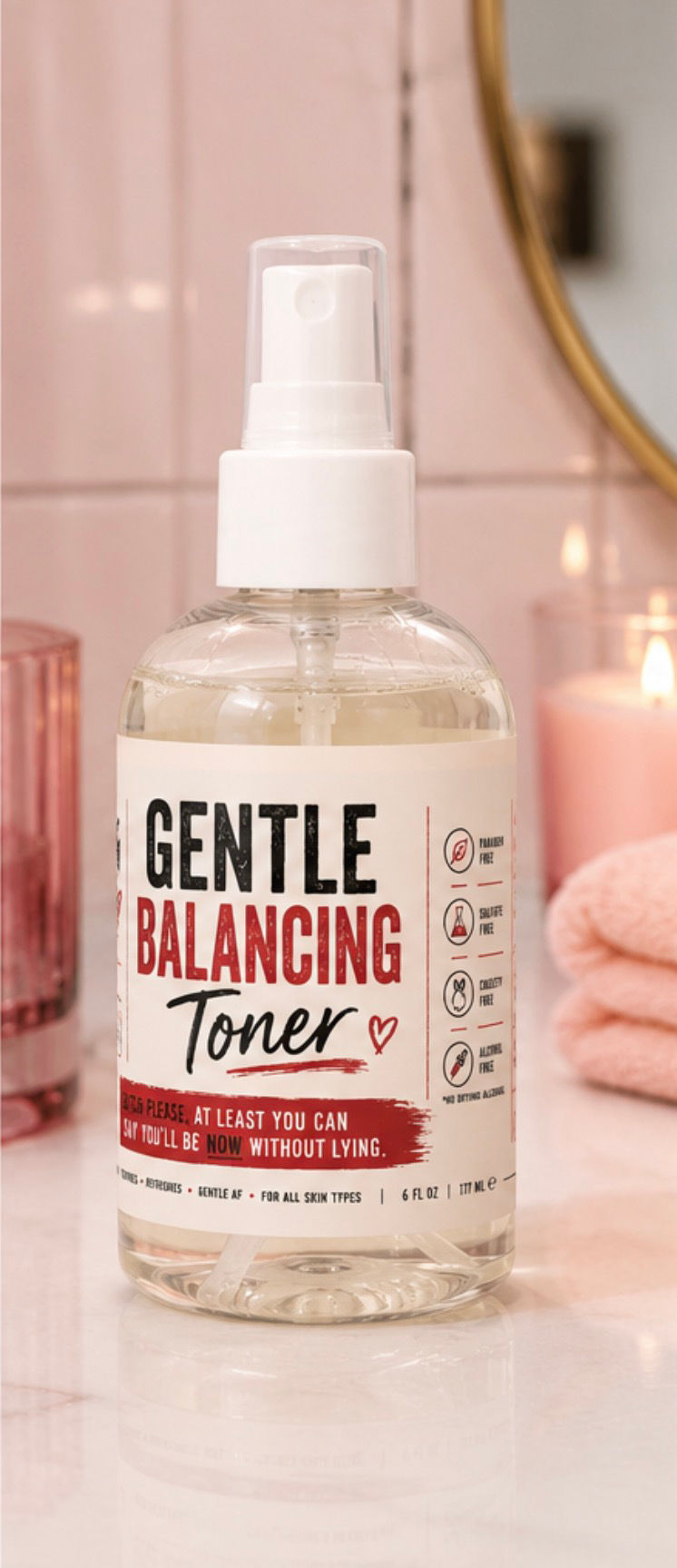 No F’ing Way gentle balancing toner skincare product