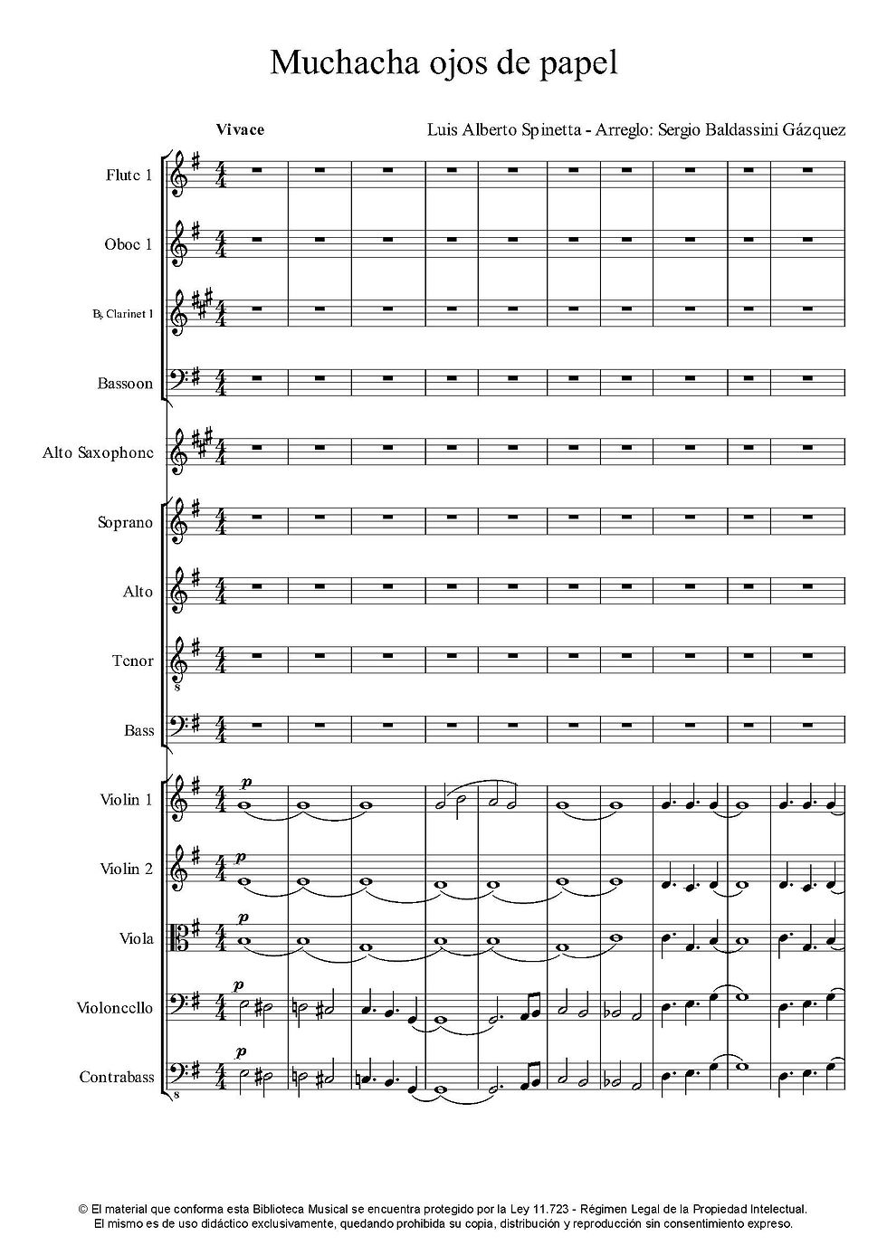 Thumbnail: Muchacha ojos de papel - Score