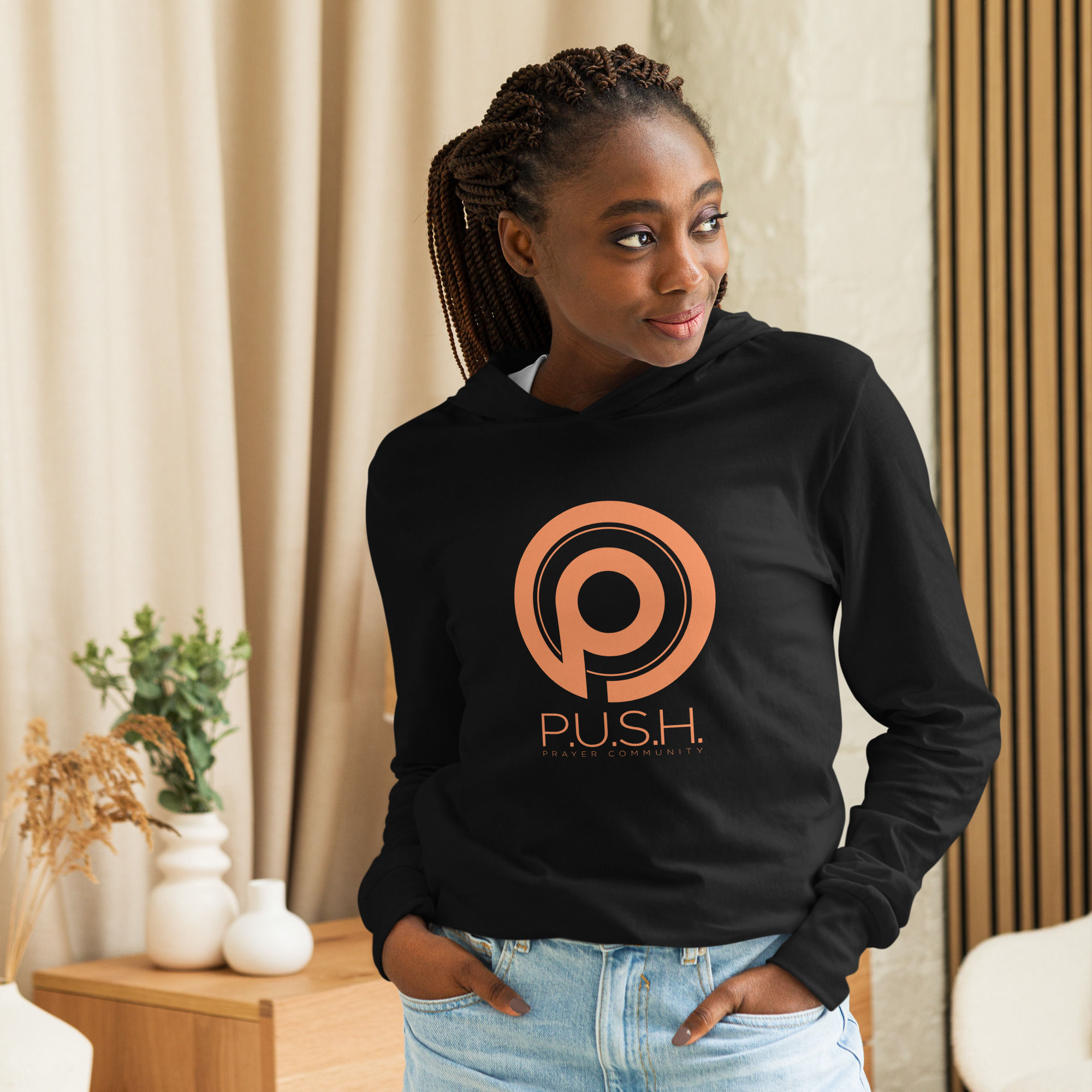 P.U.S.H. Prayer - Hooded long-sleeve tee