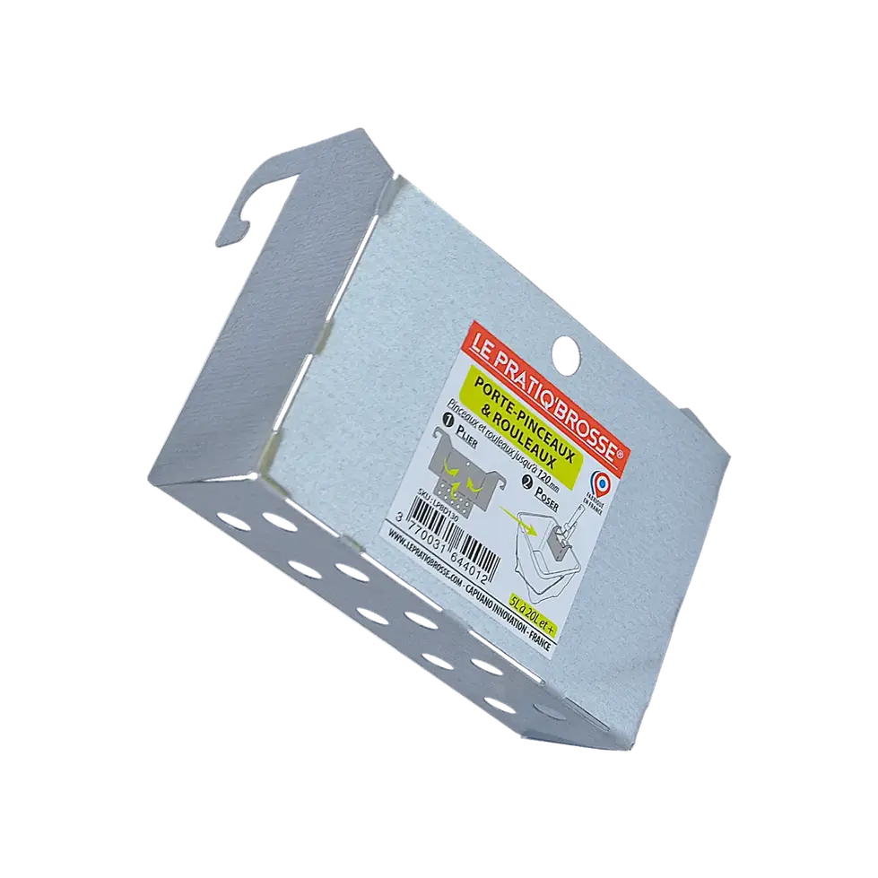 D130 pour seau rectangulaire - support avec égouttoir intégré pour pinceaux et petits rouleaux Le Pratiq’Brosse