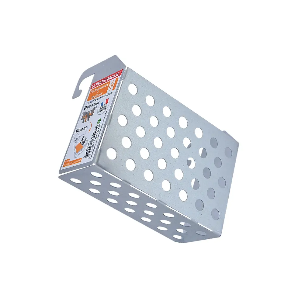 Le Pratiq’Brosse D130G 2-en-1 pour seau rectangulaire – support outils et grille d’essorage – rouleau patte de lapin – vue en perspective