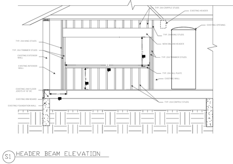 Living Room Bearing Wall Small Opening Modification