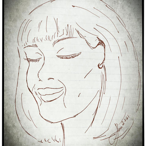 Spirit Visitation 9:50pm 2nd November 2021
She appeared briefly, eyes closed but had what appeared to be false lashes, dark brows and a Bob cut light coloured hairdo.