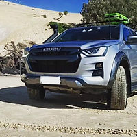 Isuzu Dmax on a beach