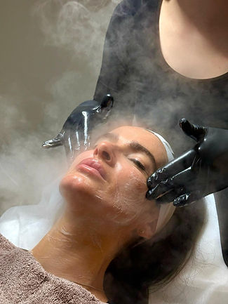 The EAU Facial on woman's face
