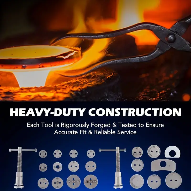 Thumbnail: Brake Caliper Wind Back Tool Kit, 26pcs Brake Caliper Compression Tool Set 