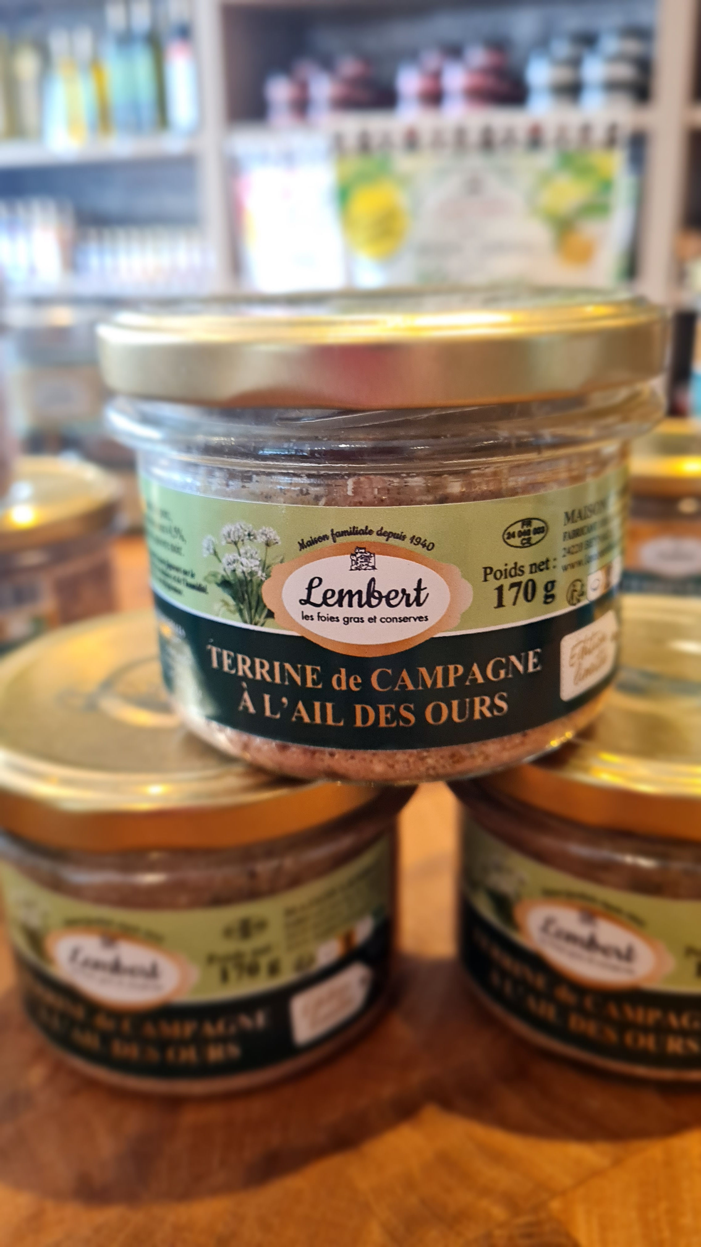 terrine de campagne à l'ail des ours