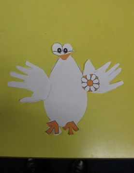 Hand print dove, St Bride's, Bothwell