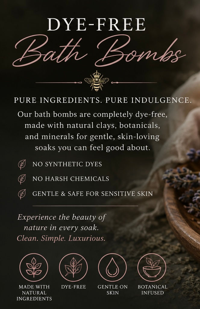Dye free bath bomb description