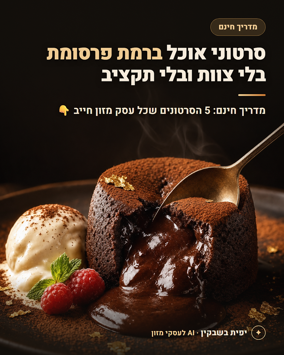 מדריך מעשי - 5 סרטוני אוכל ברמת פרסומת שכל יוצר תוכן חייב