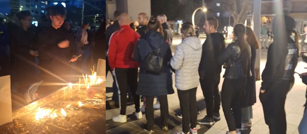 🎥 ВО КОЧАНИ СЕ ПАЛАТ СВЕЌИ ЗА ЗАГИНАТИТЕ Граѓаните се собраа во Паркот на револуцијата