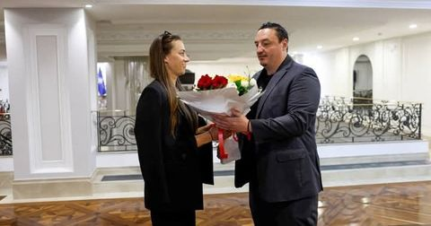 Лина Ѓорческа Македонската тенисерка на прием кај Борко Ристовски по историскиот настап на Вимблдон