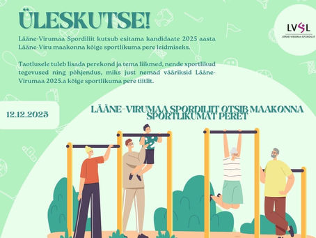 Lääne-Virumaa Spordiliit ootab nominente 2025. aasta Lääne-Viru maakonna kõige sportlikuma pere tiitlile