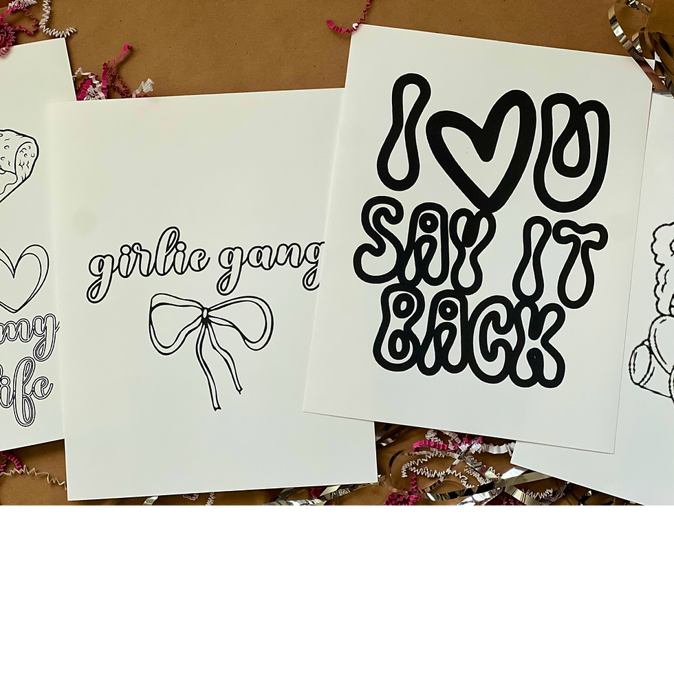 Thumbnail: Girlie Gang Coloring Page Set