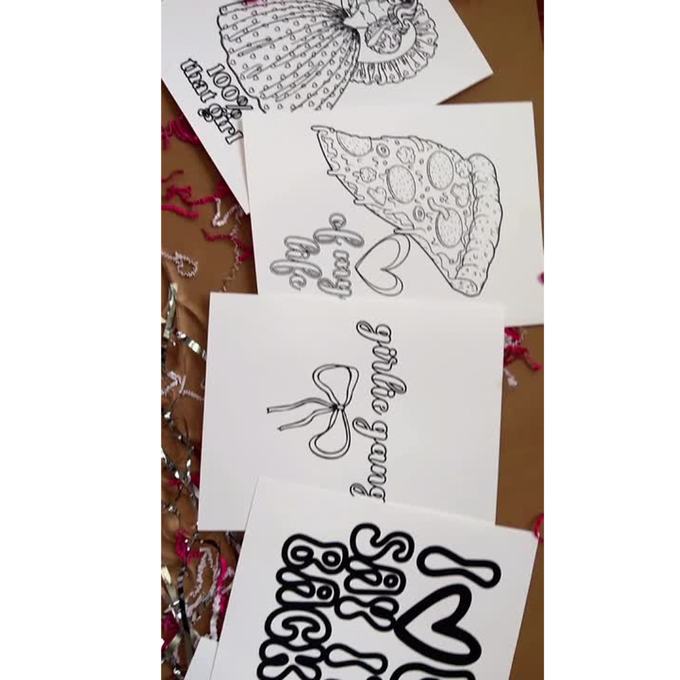 Thumbnail: Girlie Gang Coloring Page Set