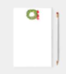 Christmas Wreath Notepad